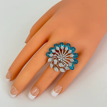 Large American Diamond Ring/Statement Ring/Adjustable Ring/Indian Ring/Pakistani Jewelry/Indian/Bollywood Jewelry/Indian Wedding jewelry