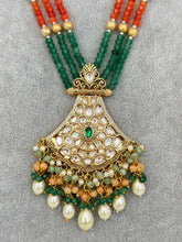 Premium gold plated Kundan silver foil Mala Necklace/Long Necklace/Indian Jewelry/Mala/Pendent Set/Rani haar/Bridal Necklace/Indian Wedding