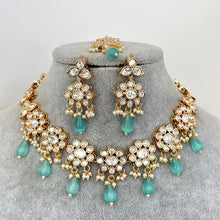 Mint Premium quality gold plated fine Kundan necklace, Indian Pakistani wedding jewelry, bridal jewelry
