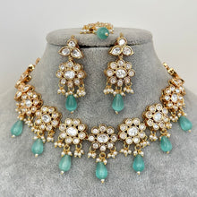 Mint Premium quality gold plated fine Kundan necklace, Indian Pakistani wedding jewelry, bridal jewelry