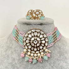 Mint Pink Tyaani inspired premium Kundan Silver foil Kundan necklace/Traditional necklace/Indian wedding/Bridal Jewelry/Pakistani/Punjabi