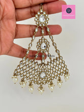 Kundan Pearl Passa, Jhoomer, Side tikka Indian Punjabi Pakistani wedding jewelry, jewelry, Hair accesories