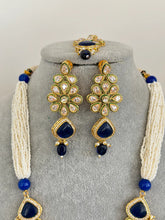 Blue Long Polki Necklace/Indian Long rani haar/Pakistani Jewelry/Kundan Long Mala se/|Indian Jewelry/beads Necklace|/Wedding