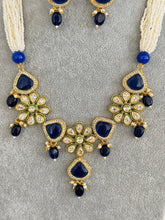 Blue Long Polki Necklace/Indian Long rani haar/Pakistani Jewelry/Kundan Long Mala se/|Indian Jewelry/beads Necklace|/Wedding