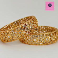 Tyaani inspired premium kundan gold plated openable bangle pair/Statement Kada/Kundan Bangles/Bridal Bangle/Indian Wedding/Pakistani/Punjabi