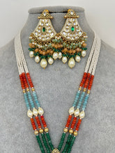 Premium gold plated Kundan silver foil Mala Necklace/Long Necklace/Indian Jewelry/Mala/Pendent Set/Rani haar/Bridal Necklace/Indian Wedding