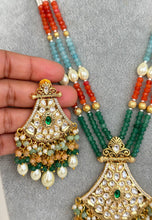 Premium gold plated Kundan silver foil Mala Necklace/Long Necklace/Indian Jewelry/Mala/Pendent Set/Rani haar/Bridal Necklace/Indian Wedding