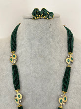 Green Meenakari Semi-Precious Stones beads mala Necklace/Rajasthani Necklace/Rajwadi mala /Indian jewelry/Sabyasachi Indian wedding IndianJewelTrends 4.5 out of 5 stars