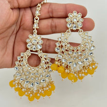 Restocked Kundan Tikka w/ Earring Set- Indian Bridal Maang Tikka, Teeka, Tika Headpiece - Handmade - Bollywood Bridesmaid Gift