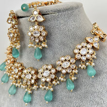 Mint Premium quality gold plated fine Kundan necklace, Indian Pakistani wedding jewelry, bridal jewelry