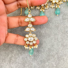 Mint Premium quality gold plated fine Kundan necklace, Indian Pakistani wedding jewelry, bridal jewelry