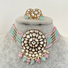 Mint Pink Tyaani inspired premium Kundan Silver foil Kundan necklace/Traditional necklace/Indian wedding/Bridal Jewelry/Pakistani/Punjabi
