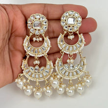 Bollywood Kundan Earrings/Indian Earrings/pearl Earring/Pakistani Earrings/Statement Earrings/Long chandelier/bridal earrings/Indian wedding