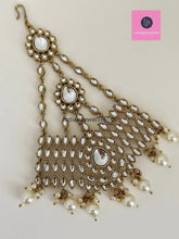 Kundan Pearl Passa, Jhoomer, Side tikka Indian Punjabi Pakistani wedding jewelry, jewelry, Hair accesories