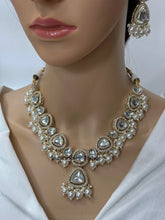 Pearl Kundan victorian necklace/Indian necklace/indian jewelry/Wedding necklace/Bridal necklace/Punjabi/Pakistani jewelry/Indian wedding