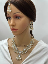 Pearl Kundan victorian necklace/Indian necklace/indian jewelry/Wedding necklace/Bridal necklace/Punjabi/Pakistani jewelry/Indian wedding