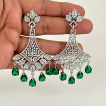 American Diamond earrings/Indian Jewelry/Pakistani Jewelry/Bollywood Jewelry/CZ earrings/AD earrings/Statement earrings/Gift for her