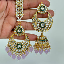 Kundan Tikka Earrings Set Indian Bridal Maang Tikka set Kundan earrings Headpiece Jewelry Bollywood Jewelry Indian jewelry Bridesmaid Gift