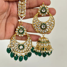 Kundan Tikka Earrings Set Indian Bridal Maang Tikka set Kundan earrings Headpiece Jewelry Bollywood Jewelry Indian jewelry Bridesmaid Gift