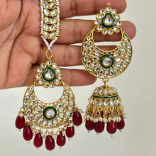 Kundan Tikka Earrings Set Indian Bridal Maang Tikka set Kundan earrings Headpiece Jewelry Bollywood Jewelry Indian jewelry Bridesmaid Gift