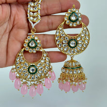 Kundan Tikka Earrings Set Indian Bridal Maang Tikka set Kundan earrings Headpiece Jewelry Bollywood Jewelry Indian jewelry Bridesmaid Gift