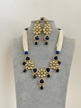 Blue Long Polki Necklace/Indian Long rani haar/Pakistani Jewelry/Kundan Long Mala se/|Indian Jewelry/beads Necklace|/Wedding