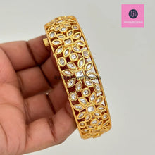 Tyaani inspired premium kundan gold plated openable bangle pair/Statement Kada/Kundan Bangles/Bridal Bangle/Indian Wedding/Pakistani/Punjabi