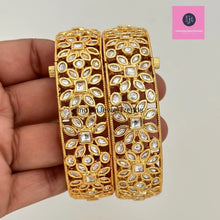 Tyaani inspired premium kundan gold plated openable bangle pair/Statement Kada/Kundan Bangles/Bridal Bangle/Indian Wedding/Pakistani/Punjabi