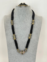 Black Meenakari Semi-Precious Stones beads mala Necklace/Rajasthani Necklace/Rajwadi mala /Indian jewelry/Sabyasachi Indian wedding