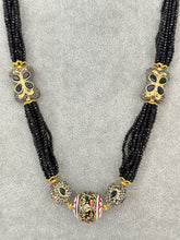 Black Meenakari Semi-Precious Stones beads mala Necklace/Rajasthani Necklace/Rajwadi mala /Indian jewelry/Sabyasachi Indian wedding