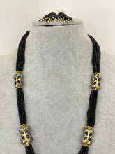 Black Meenakari Semi-Precious Stones beads mala Necklace/Rajasthani Necklace/Rajwadi mala /Indian jewelry/Sabyasachi Indian wedding