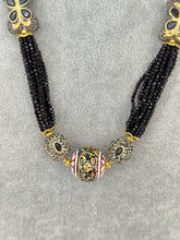 Black Meenakari Semi-Precious Stones beads mala Necklace/Rajasthani Necklace/Rajwadi mala /Indian jewelry/Sabyasachi Indian wedding
