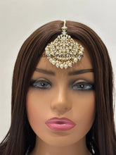 Large Sized Kundan Maang Tikka/Kundan Tikka/Indian forehead jewelry/Indian Wedding Jewelry/ Pakistani Jewelry/Jhoomer/Matha patti
