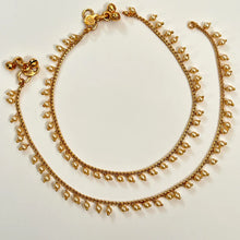 Gold Plated Anklet Pair/Payal/Moti Payal/Jhanjran/Panjeb/Pajeb/Indian Traditional Anklets/Indian Jewelry/ Pakistani Jewelry/ Boho Jewelry