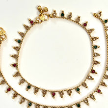 Gold Plated Polki Anklet Pair/Payal/Moti Payal/Jhanjran/Panjeb/Pajeb/Indian Traditional Anklets/Indian Jewelry/ Pakistani Jewelry/ Boho