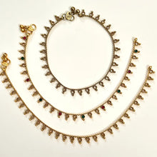 Gold Plated Polki Anklet Pair/Payal/Moti Payal/Jhanjran/Panjeb/Pajeb/Indian Traditional Anklets/Indian Jewelry/ Pakistani Jewelry/ Boho