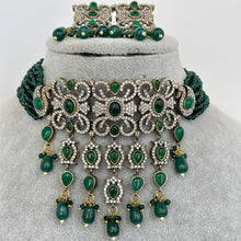 Emerald victorian uncut Polki Kundan Choker, Sabyasachi Designer necklace, Bollywood, Indian Pakistani Jewelry for Wedding, bridal jewelry