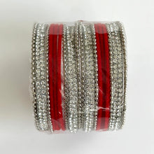 Handcrafted silver Indian Fancy Bangles/Punjabi bangles Set/Bridal bangles/Wedding bangles/Pakistani bangles/Festive bangles/Stone Bangles