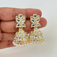 Small Light weight kundan Jhumka/kundan Jhumka/Indian Jewelry/Pakistani/Punjabi/Indian/Statement earring/Bridal earring/Indian wedding