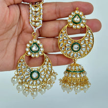 Kundan Tikka Earrings Set Indian Bridal Maang Tikka set Kundan earrings Headpiece Jewelry Bollywood Jewelry Indian jewelry Bridesmaid Gift