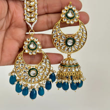 Kundan Tikka Earrings Set Indian Bridal Maang Tikka set Kundan earrings Headpiece Jewelry Bollywood Jewelry Indian jewelry Bridesmaid Gift