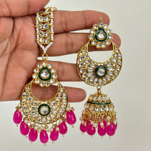 Kundan Tikka Earrings Set Indian Bridal Maang Tikka set Kundan earrings Headpiece Jewelry Bollywood Jewelry Indian jewelry Bridesmaid Gift
