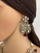 Ruby victorian uncut Polki Kundan necklace, Sabyasachi Designer necklace,Bollywood, Indian Pakistani Jewelry for Wedding, bridal jewelry
