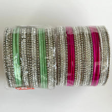 Handcrafted silver Indian Fancy Bangles/Punjabi bangles Set/Bridal bangles/Wedding bangles/Pakistani bangles/Festive bangles/Stone Bangles