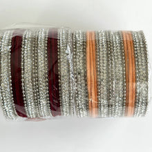 Handcrafted silver Indian Fancy Bangles/Punjabi bangles Set/Bridal bangles/Wedding bangles/Pakistani bangles/Festive bangles/Stone Bangles
