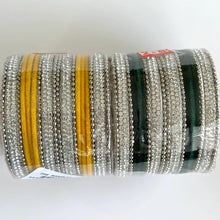 Handcrafted silver Indian Fancy Bangles/Punjabi bangles Set/Bridal bangles/Wedding bangles/Pakistani bangles/Festive bangles/Stone Bangles
