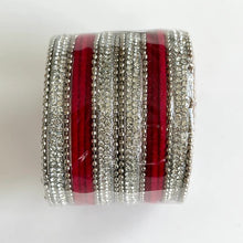 Handcrafted silver Indian Fancy Bangles/Punjabi bangles Set/Bridal bangles/Wedding bangles/Pakistani bangles/Festive bangles/Stone Bangles