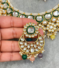 Multi Kundan Necklace Set, Pearl Kundan Choker, Bollywood Jewelry, Indian Pakistani jewelry for wedding