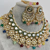 Multi Kundan Necklace Set, Pearl Kundan Choker, Bollywood Jewelry, Indian Pakistani jewelry for wedding