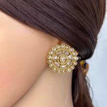 Gold Polki Stud Earrings/ Gold Stud Earrings/Indian Studs/Indian Jewelry/Kundan Studs/Sabyasachi studs/Bridal Jewelry/Indian wedding